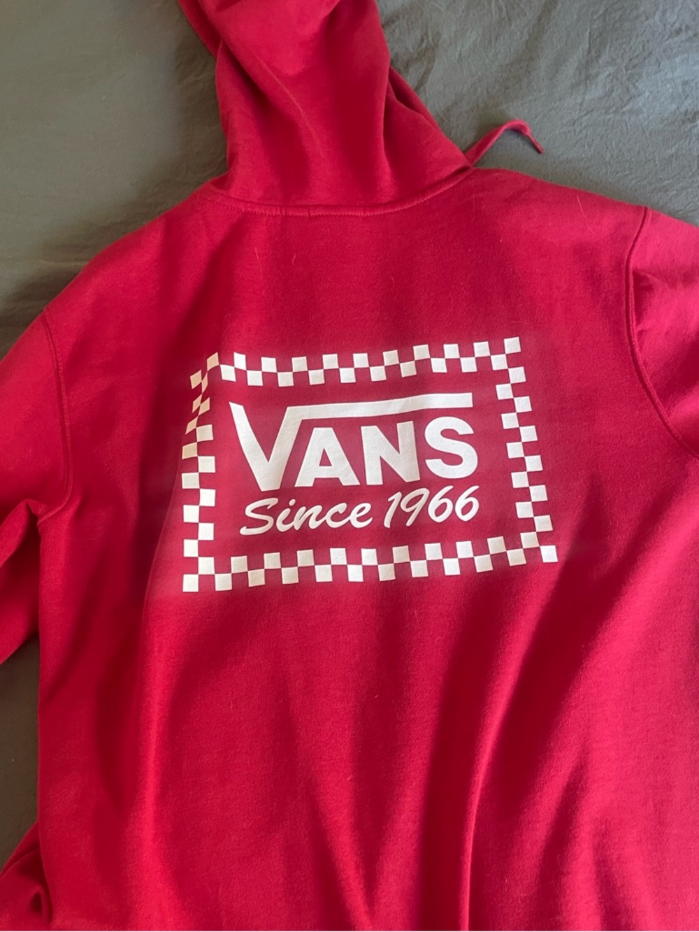 Vans Red Checker Logo Zip Hoodie